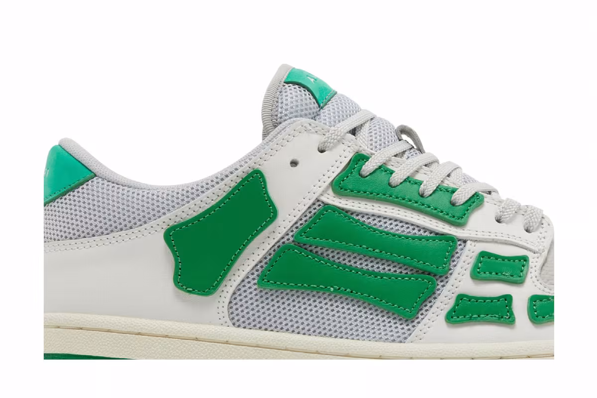 Amiri Mesh Skel Top Low White Green, view 3