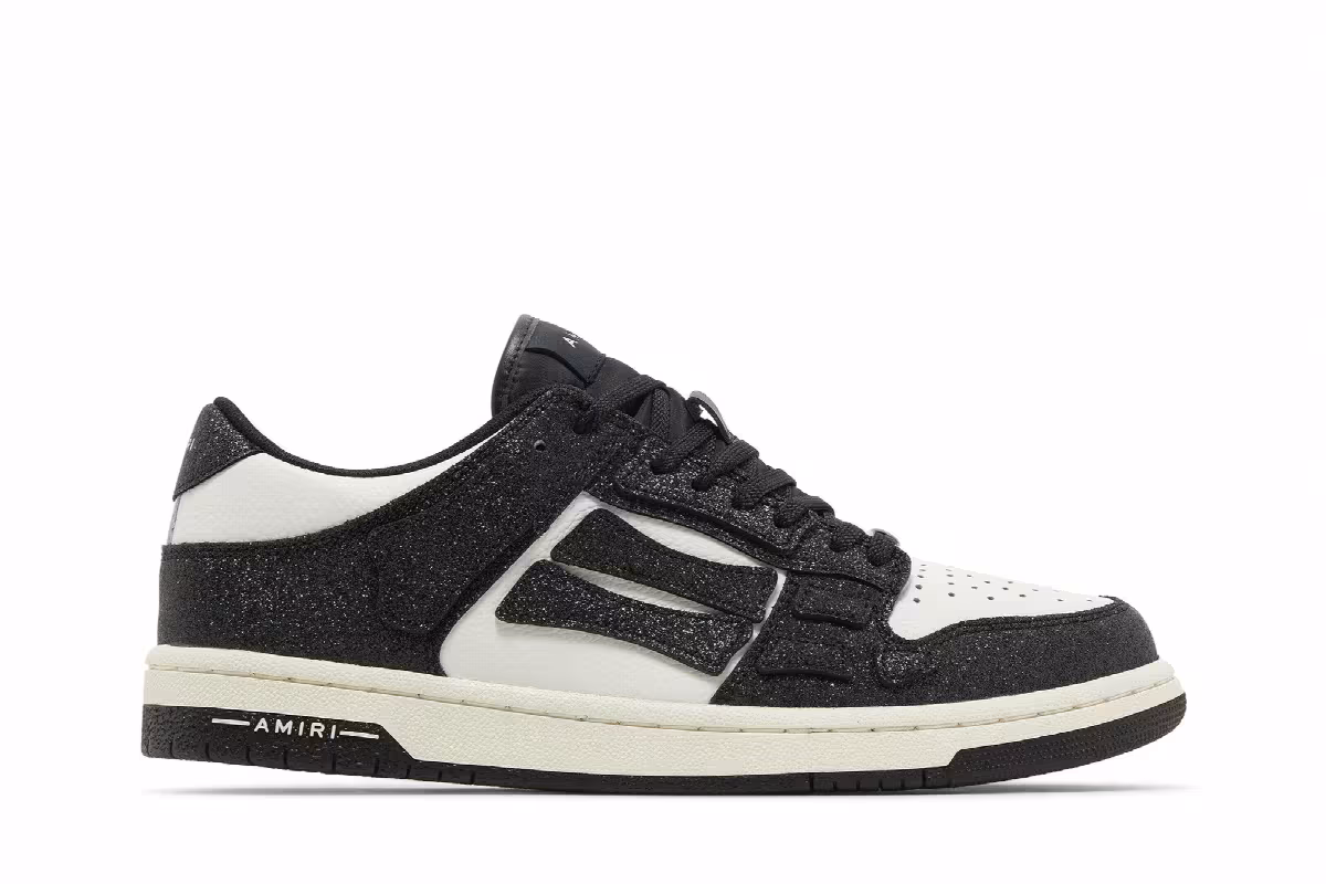 Amiri Skel Top Low Crystal - Black White, view 2