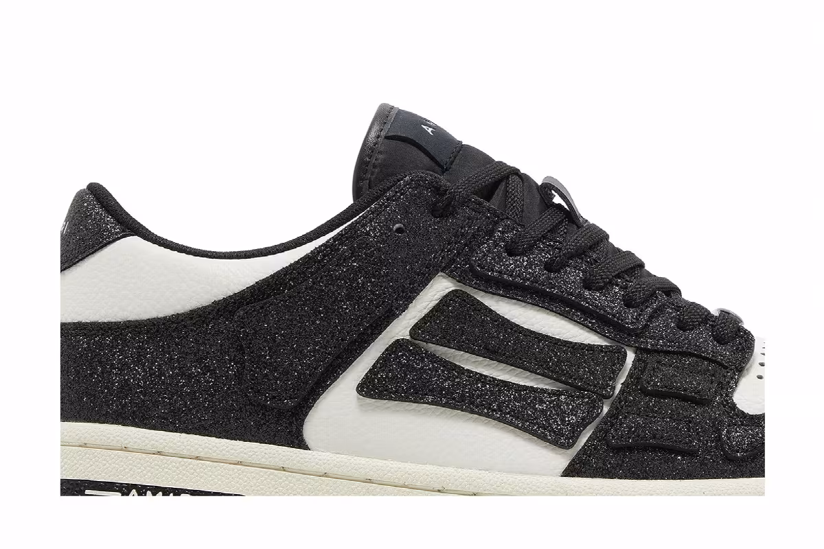 Amiri Skel Top Low Crystal - Black White, view 3