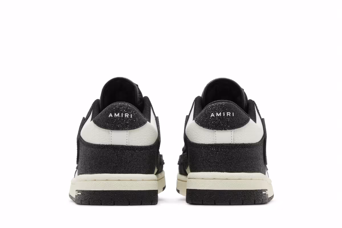Amiri Skel Top Low Crystal - Black White, view 7