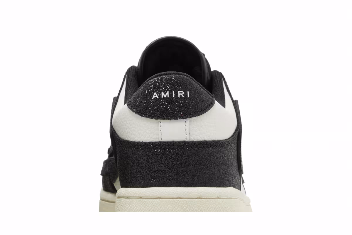 Amiri Skel Top Low Crystal - Black White, view 8