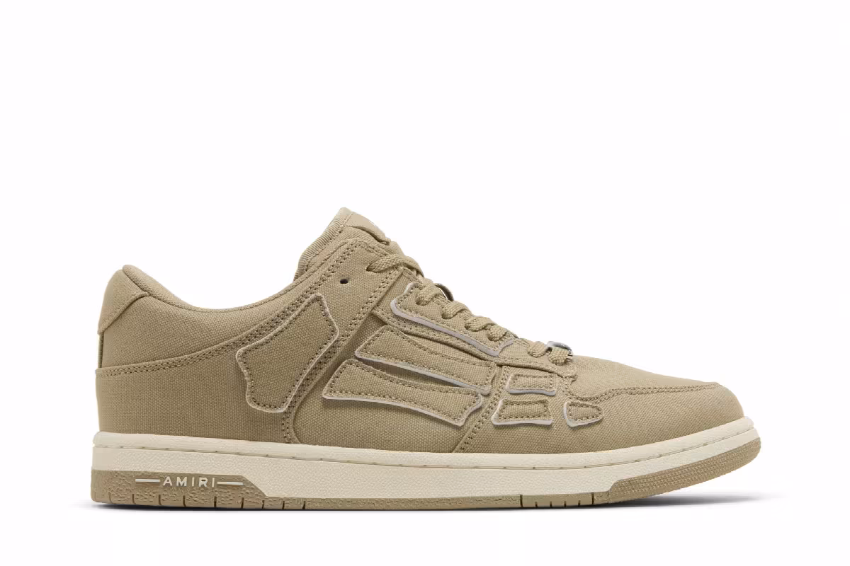 Amiri Chunky Canvas Skel Top Low Green, view 2