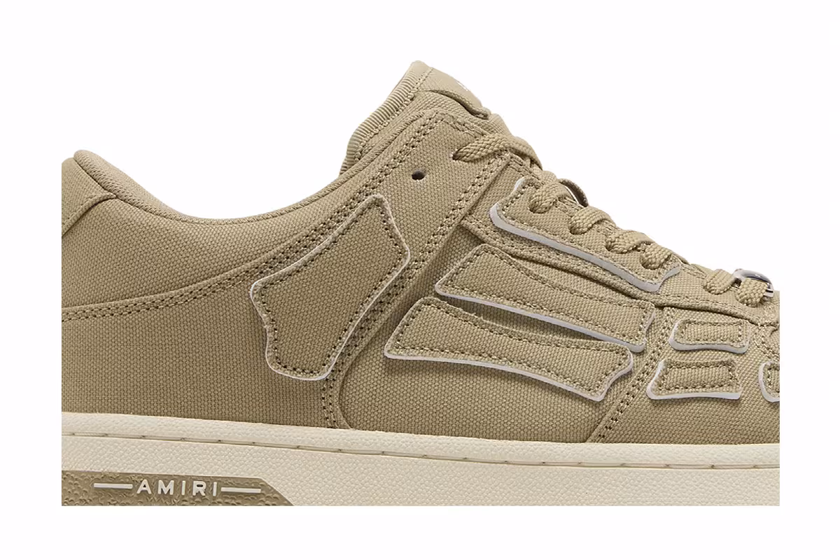Amiri Chunky Canvas Skel Top Low Green, view 3