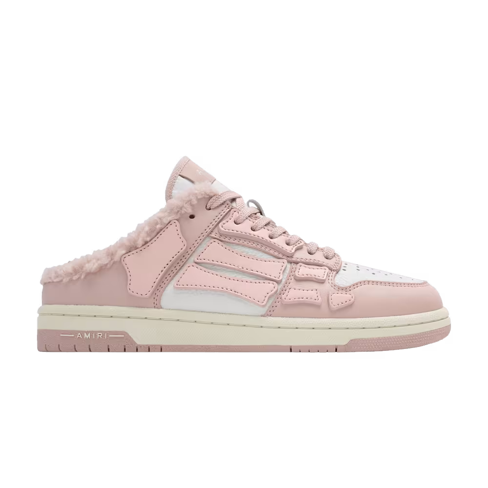 Amiri Women's Skel Top Mule Shearling Pink