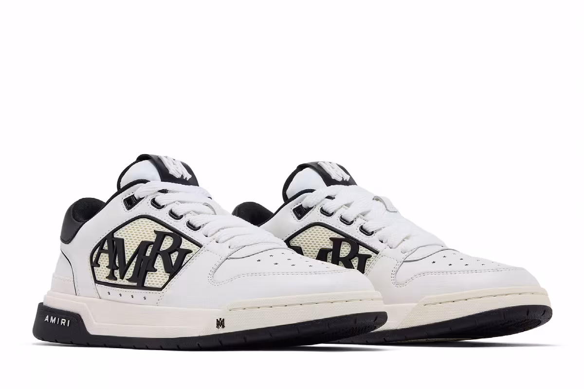 Amiri Classic Low White Black 2025, view 9