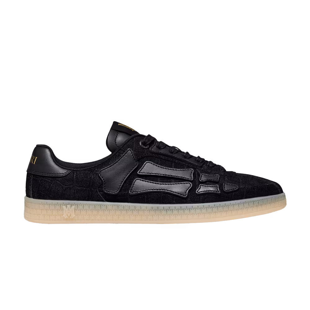 Amiri Pacific Croc Debossed Bones - Black