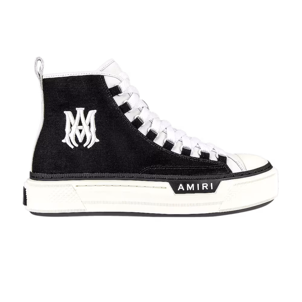 Amiri M.A. Logo Court High Black White
