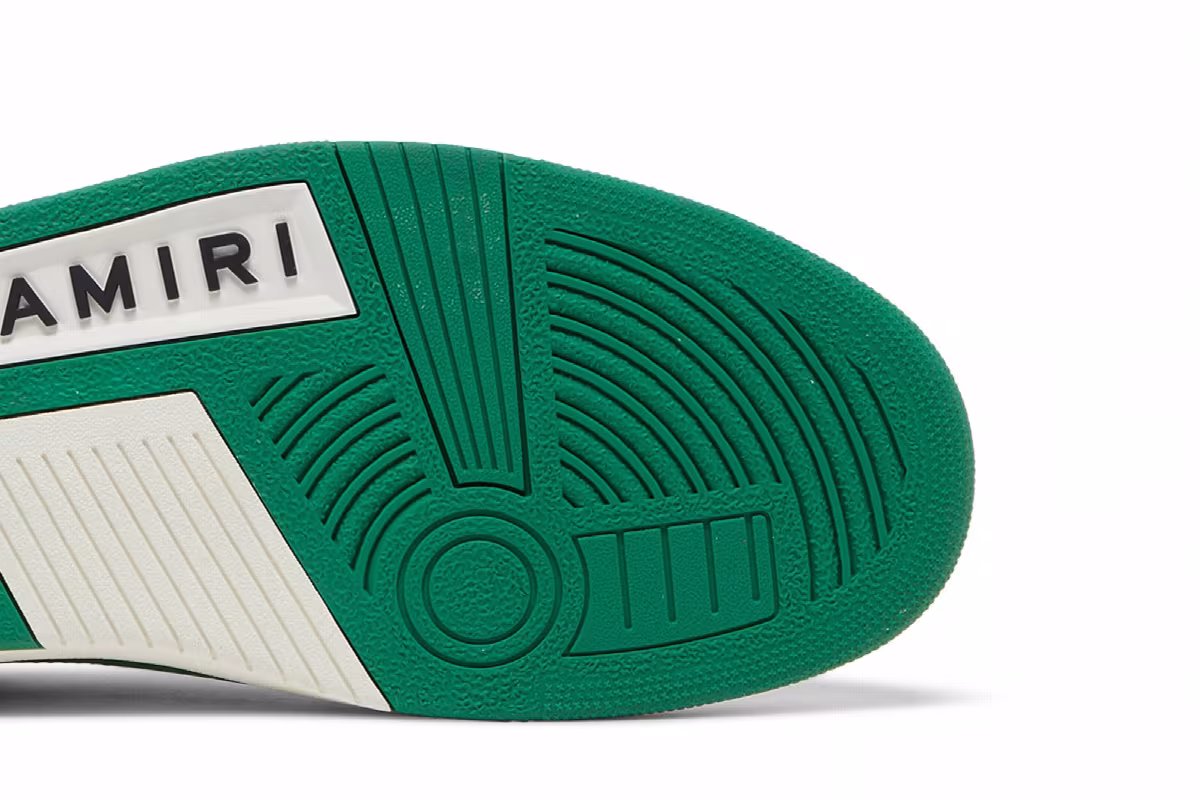 Amiri Skel Top Low White Green, view 6
