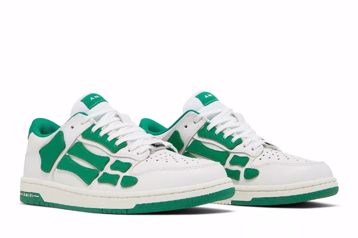 Amiri Skel Top Low White Green, view 9
