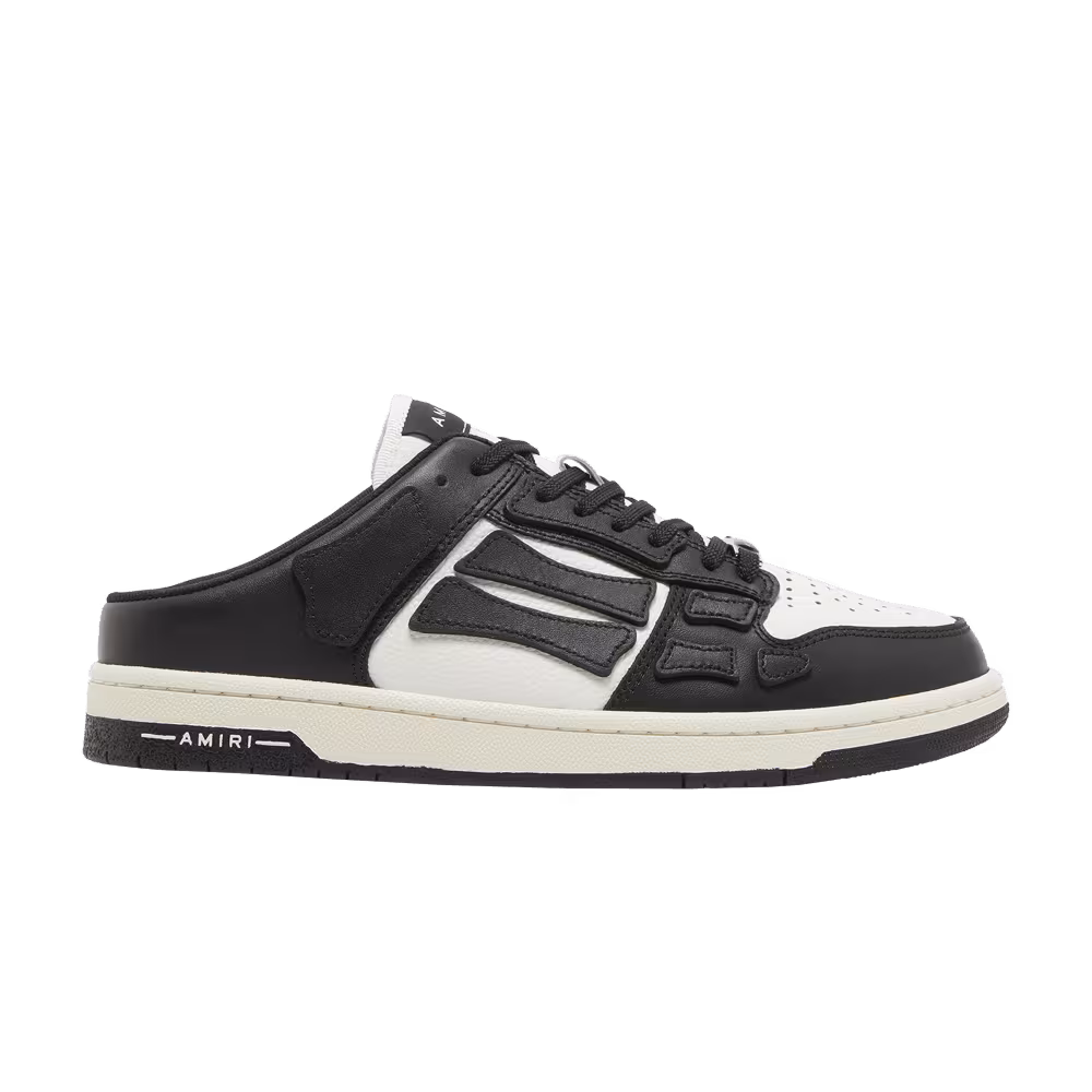 Amiri Skel Top Low Slip-On Black White