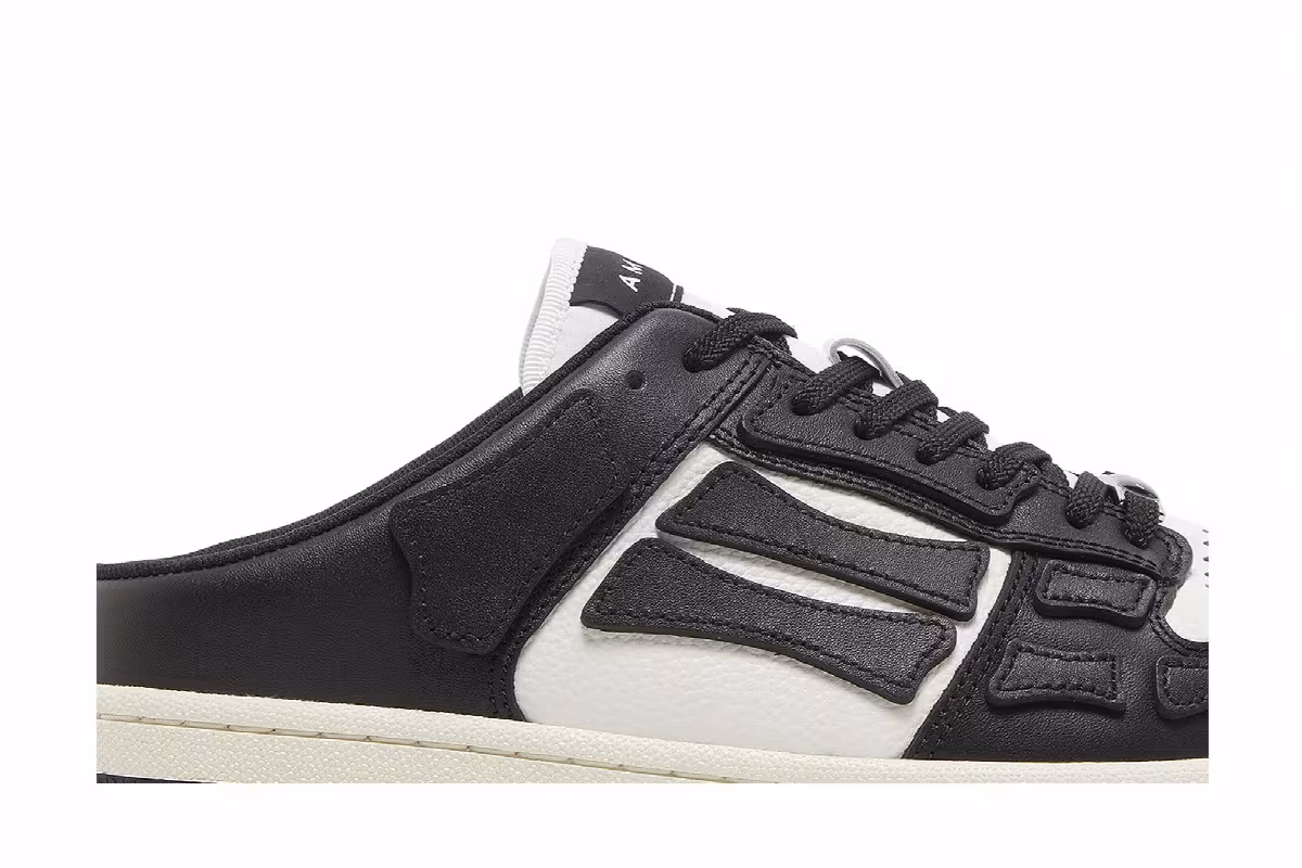 Amiri Skel Top Low Slip-On Black White, view 3