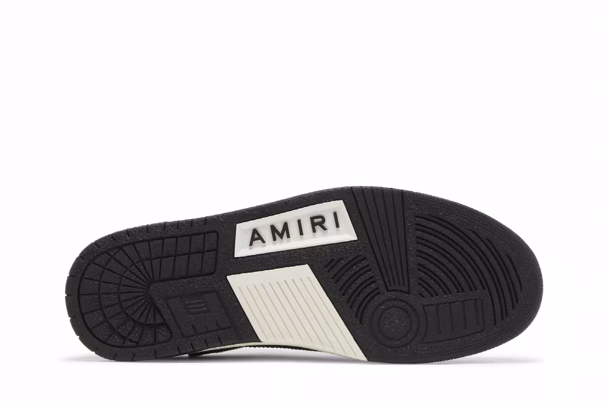Amiri Skel Top Low Slip-On Black White, view 5