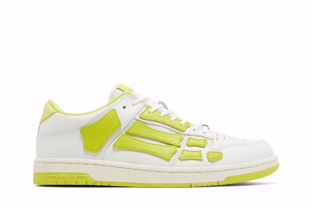 Amiri Skel Top Low White Lime, view 2