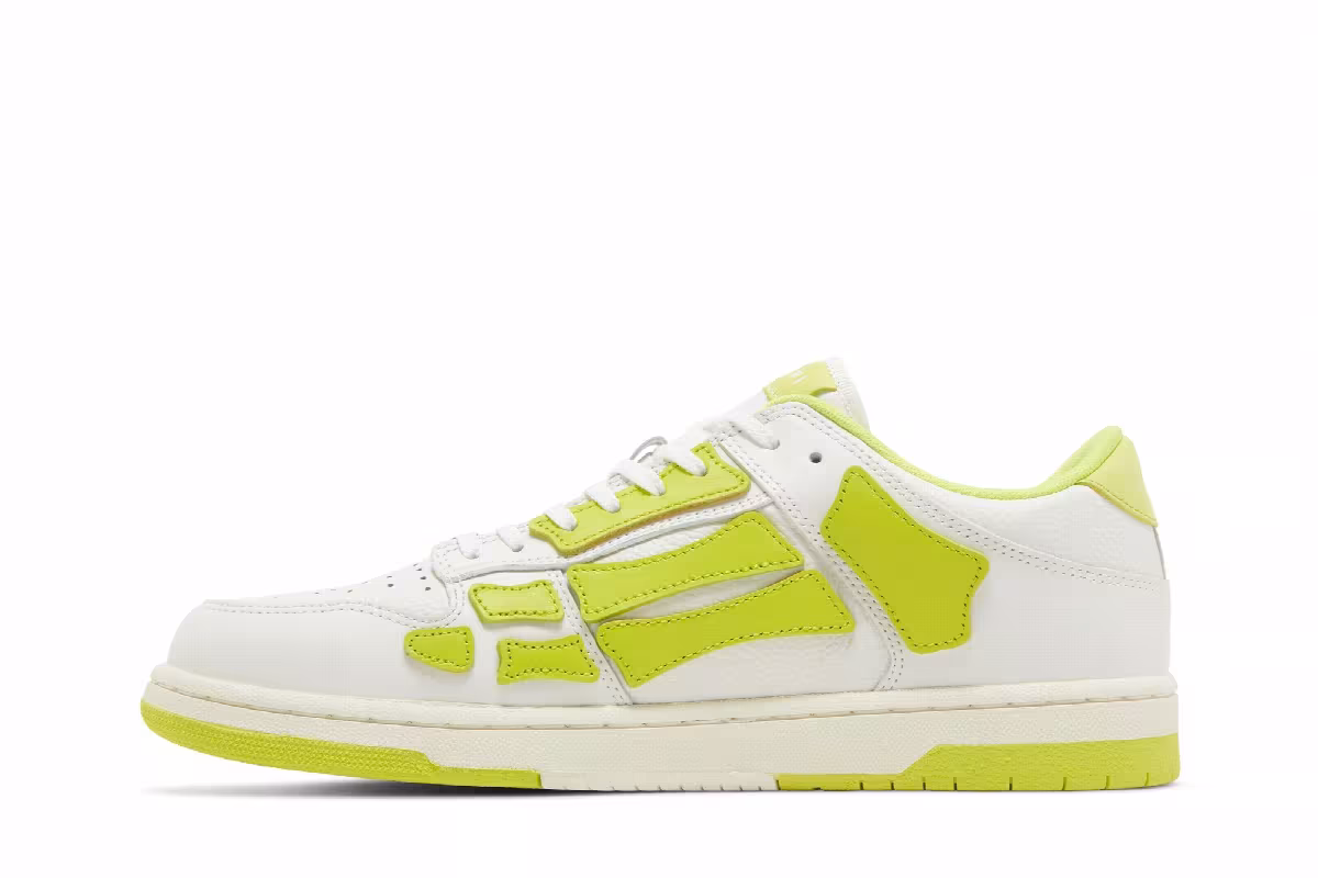 Amiri Skel Top Low White Lime, view 4