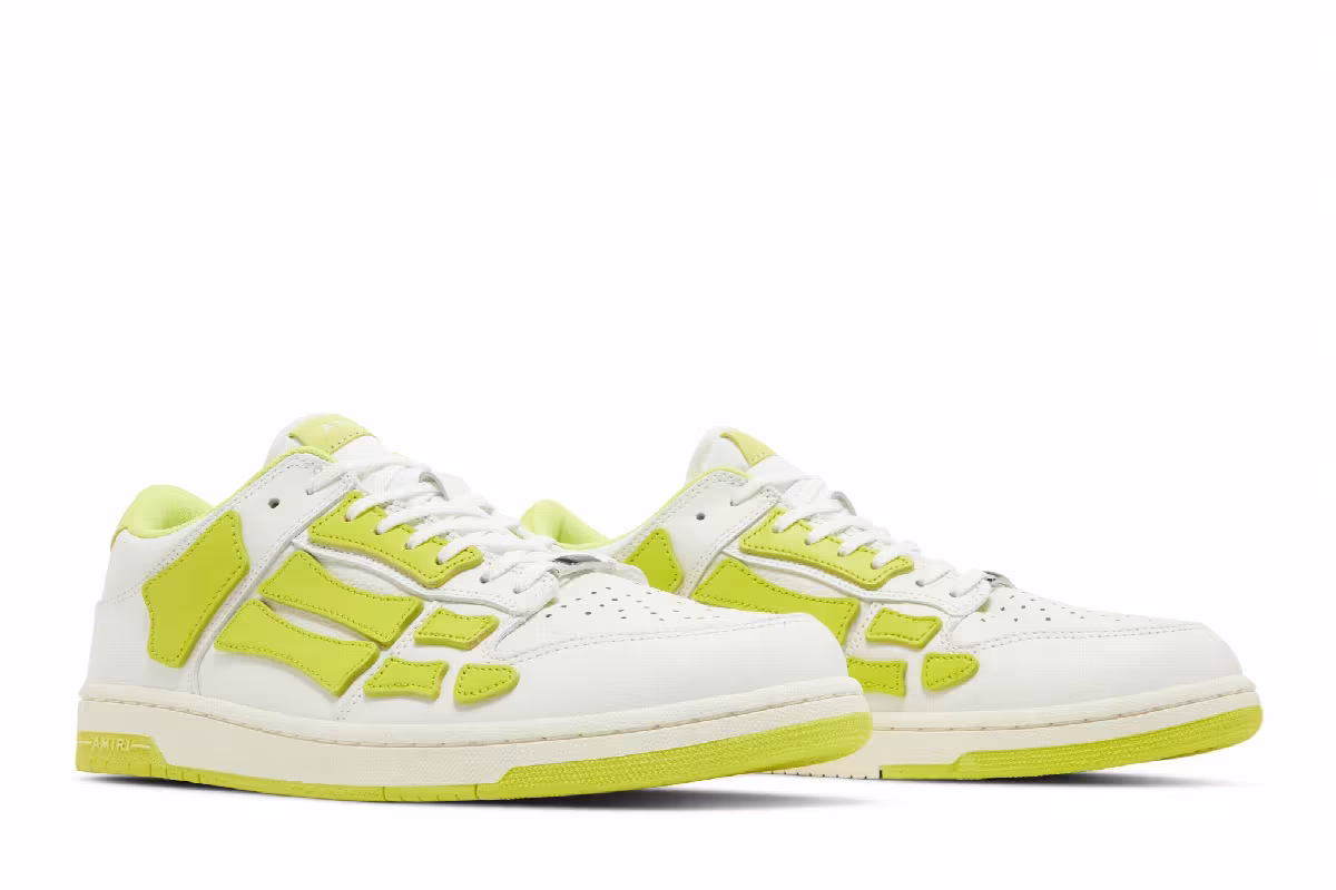 Amiri Skel Top Low White Lime, view 9