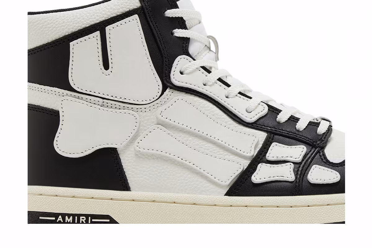 Amiri Skel Top Hi Black White, view 3
