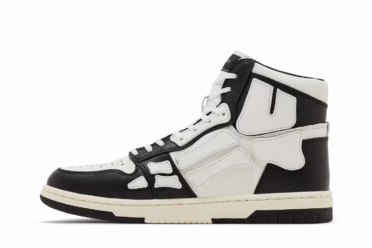 Amiri Skel Top Hi Black White, view 4