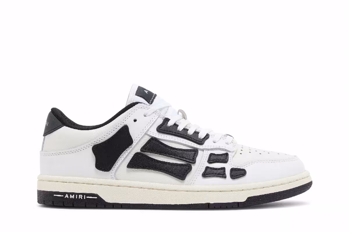 Amiri Women's Skel Top Low White Black 2021, view 2