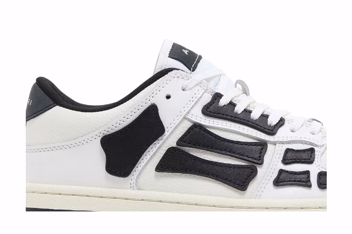 Amiri Women's Skel Top Low White Black 2021, view 3