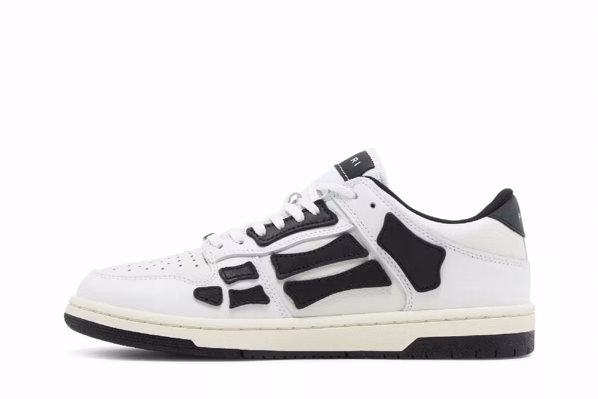 Amiri Women's Skel Top Low White Black 2021, view 4