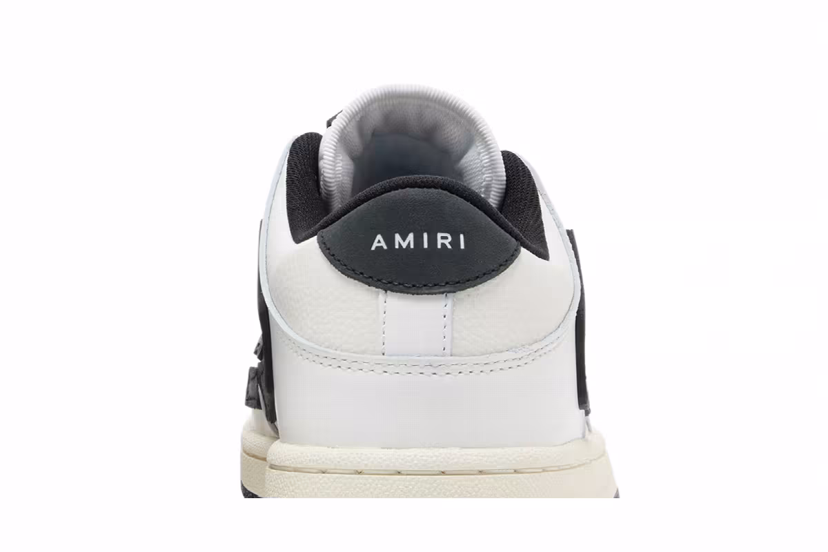 Amiri Women's Skel Top Low White Black 2021, view 8