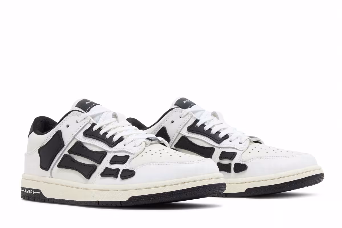 Amiri Women's Skel Top Low White Black 2021, view 9