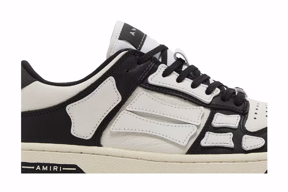 Amiri Skel Top Low Black White, view 3