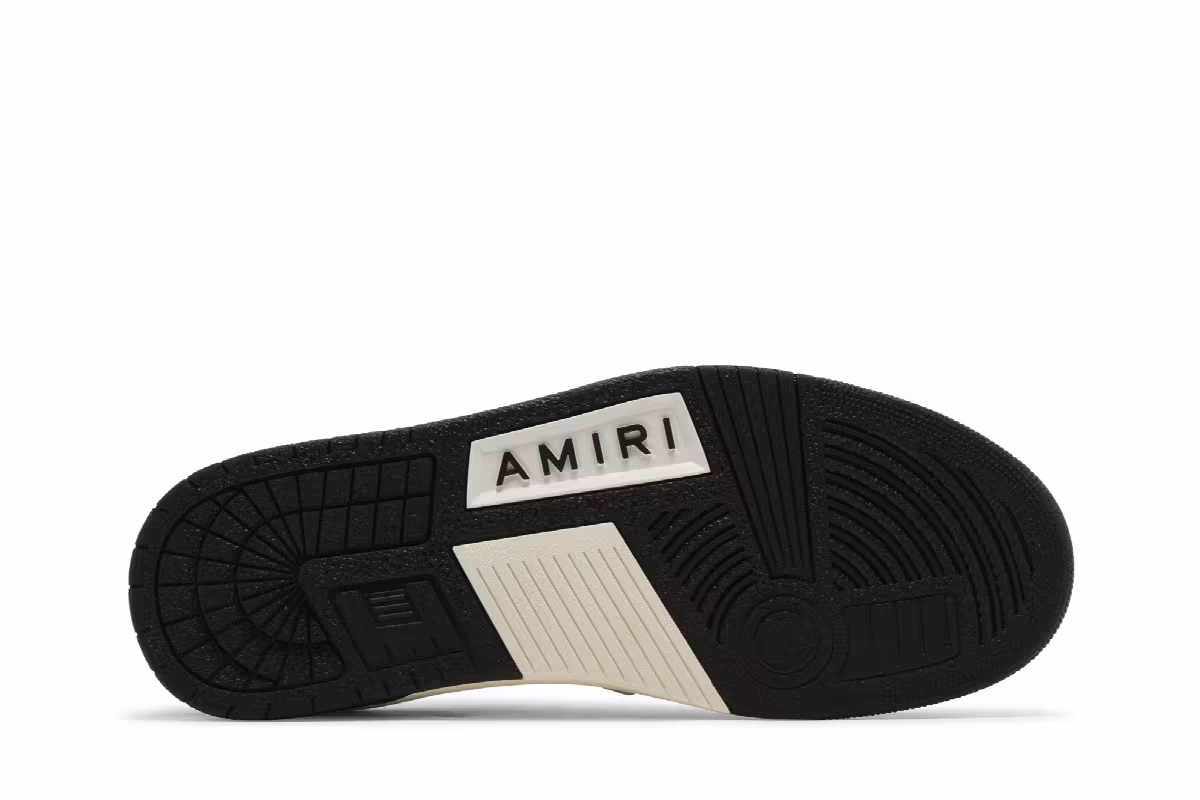 Amiri Skel Top Low Black White, view 5