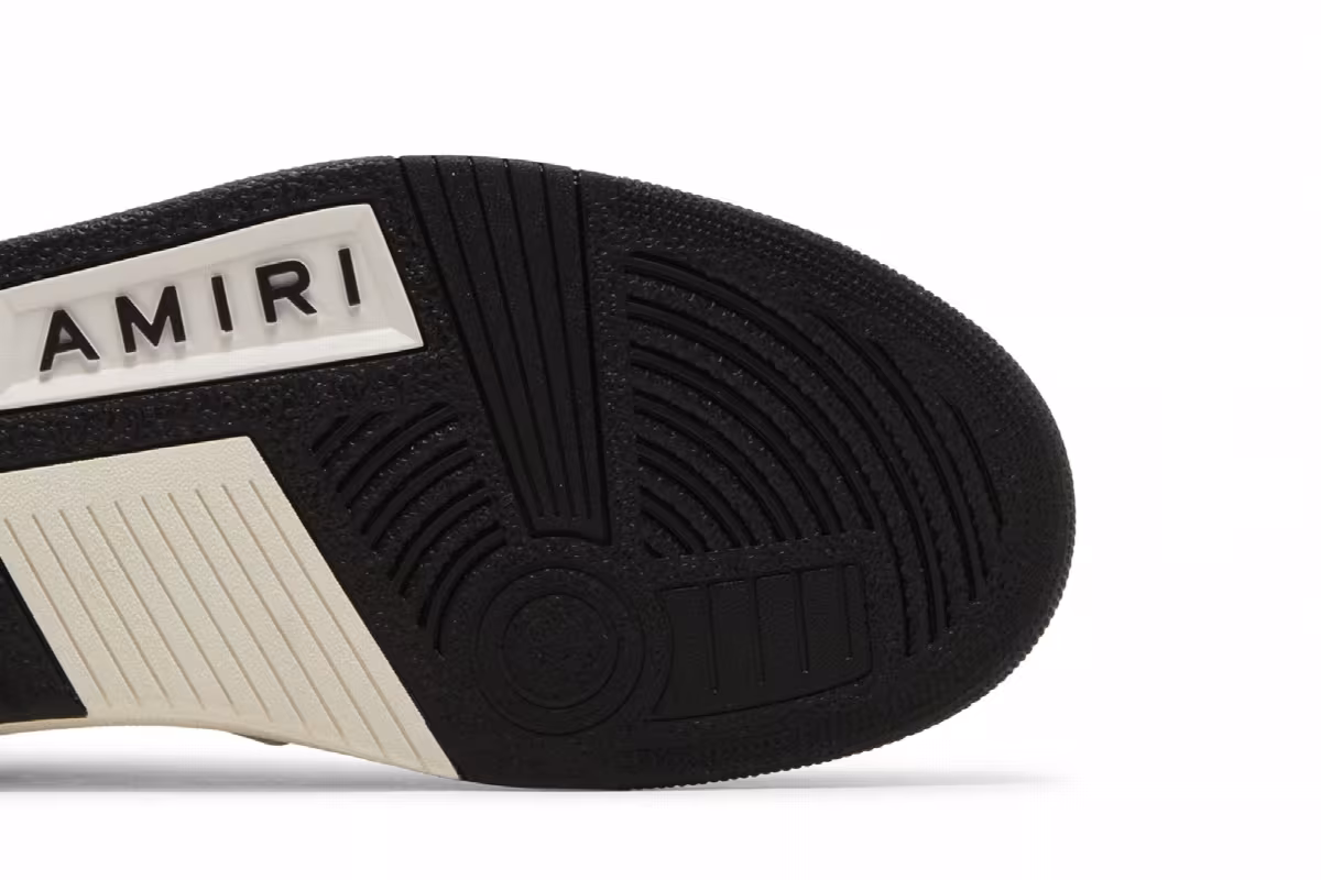 Amiri Skel Top Low Black White, view 6