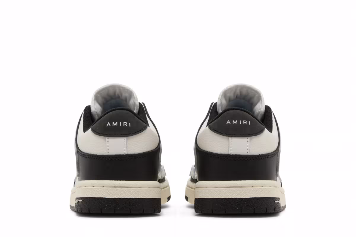 Amiri Skel Top Low Black White, view 7