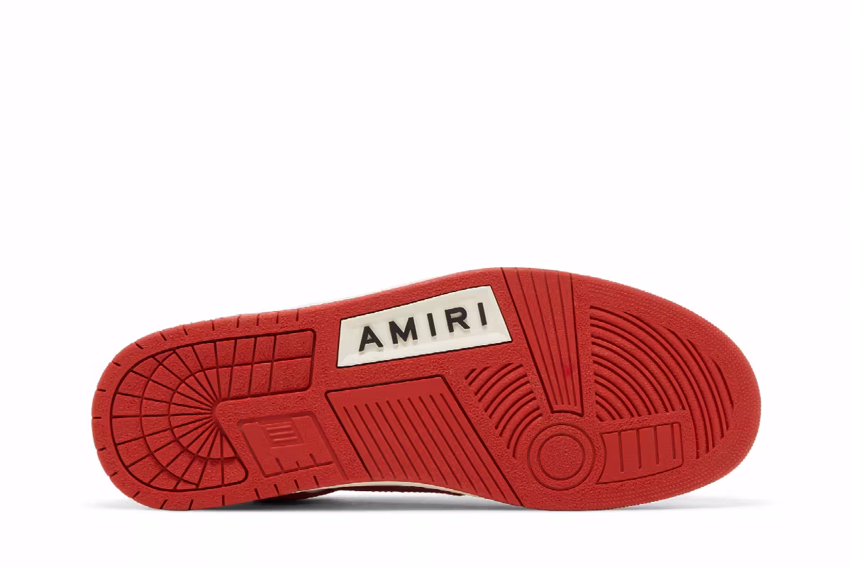 Amiri Skel Top Low White Red, view 5