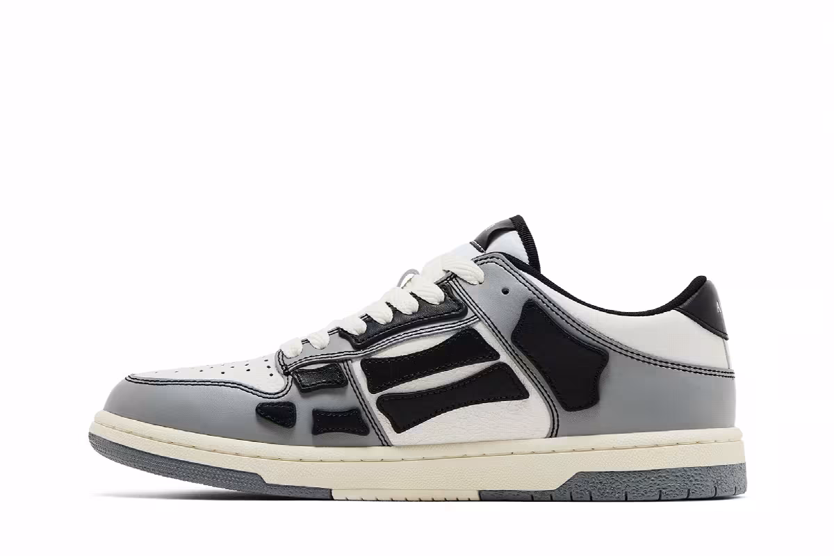 Amiri Skel Top Low Varsity - Grey Black, view 4