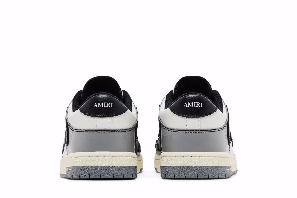 Amiri Skel Top Low Varsity - Grey Black, view 7