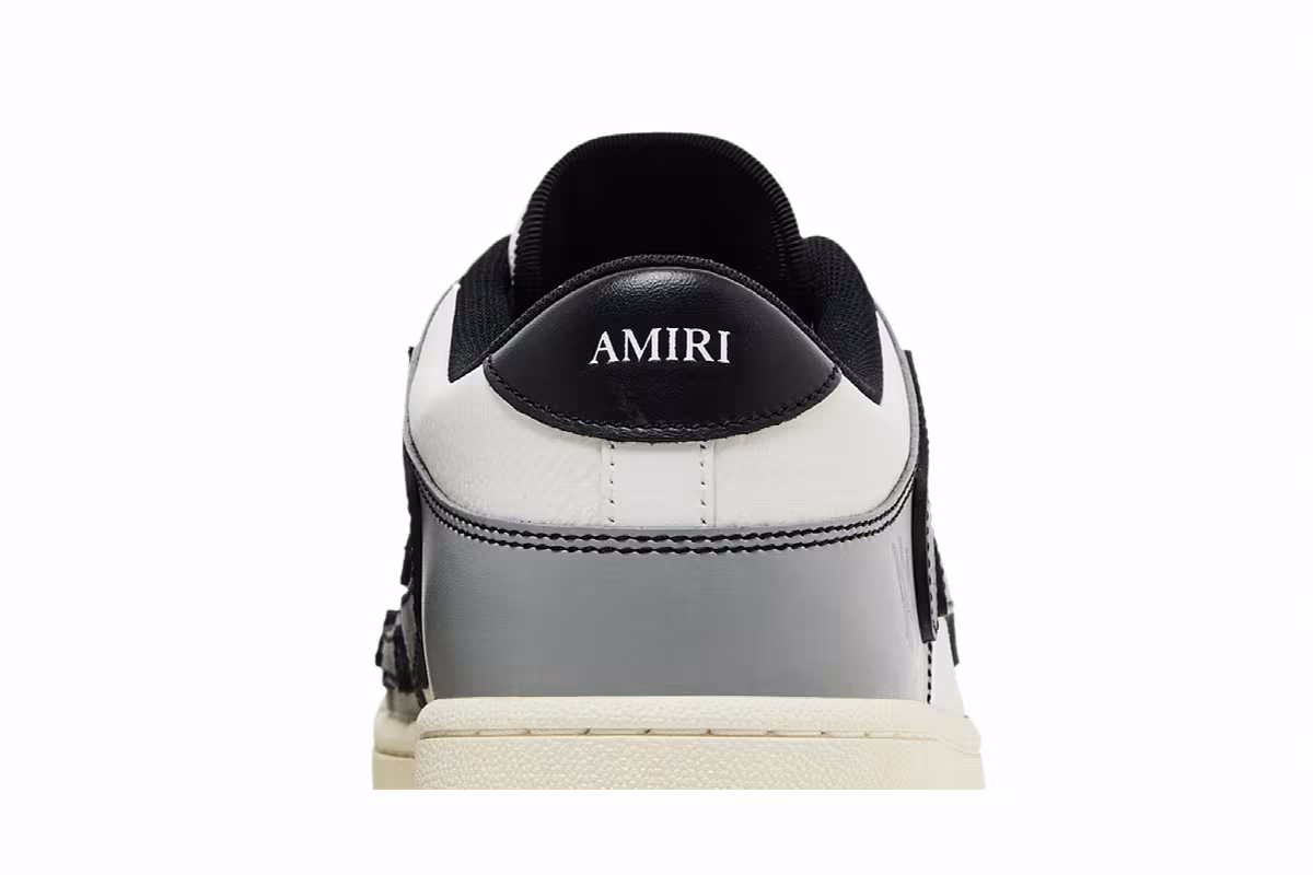 Amiri Skel Top Low Varsity - Grey Black, view 8