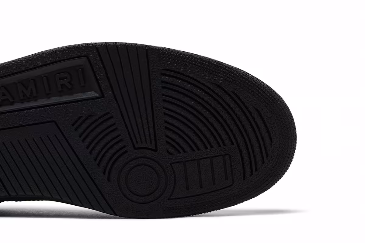 Amiri Skel Top Low Triple Black, view 6