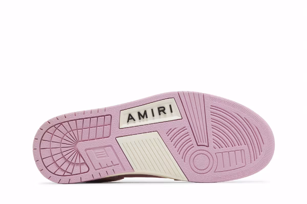 Amiri Women's Skel Top Low White Pink, view 5
