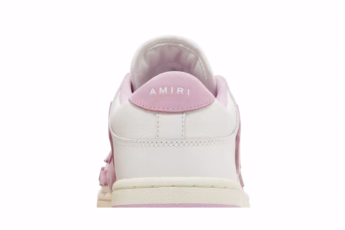 Amiri Women's Skel Top Low White Pink, view 8