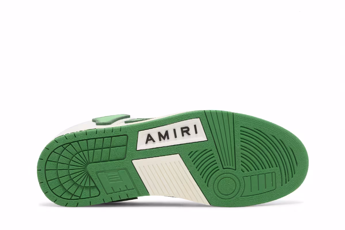 Amiri Skel Top Low White Green, view 5