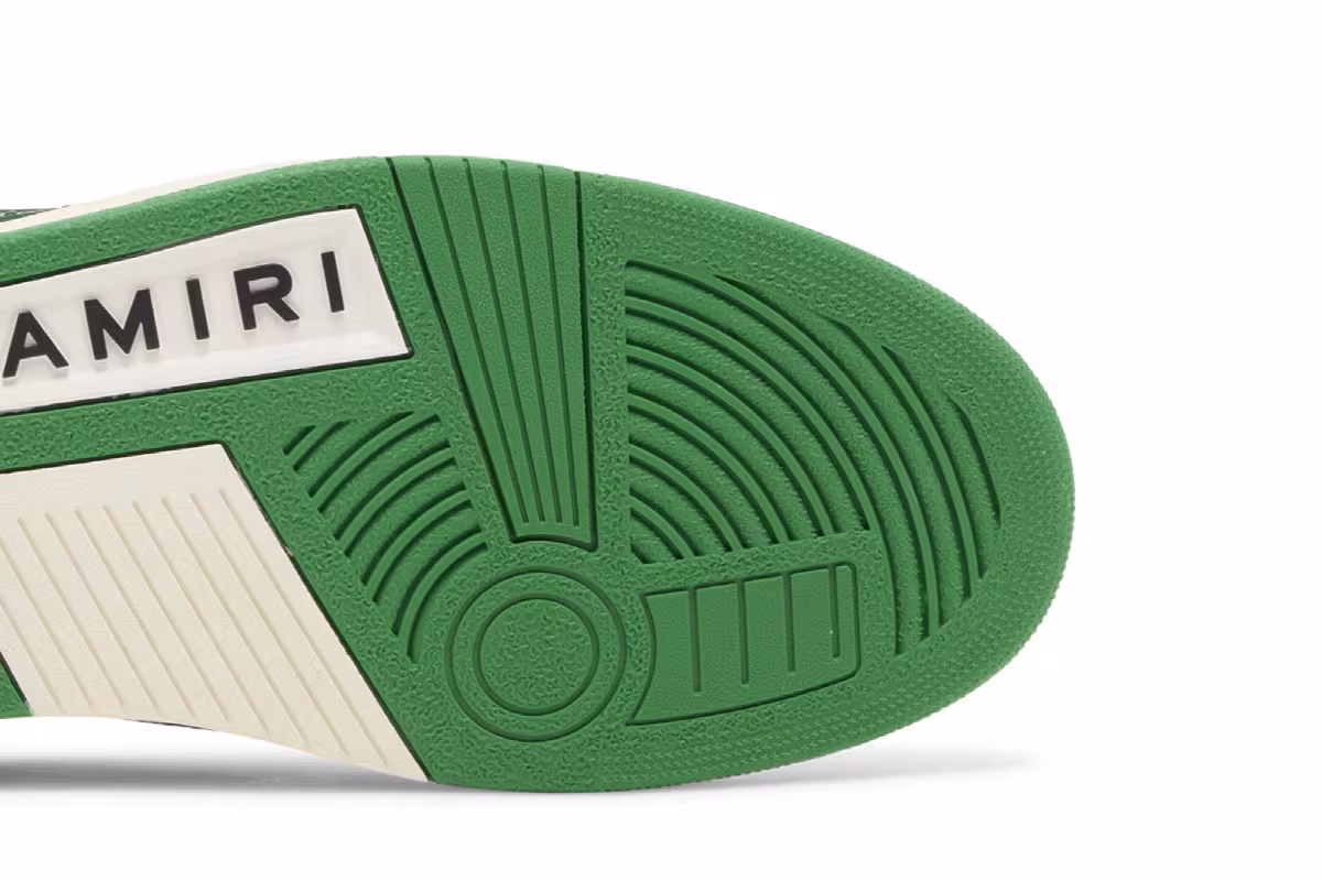 Amiri Skel Top Low White Green, view 6