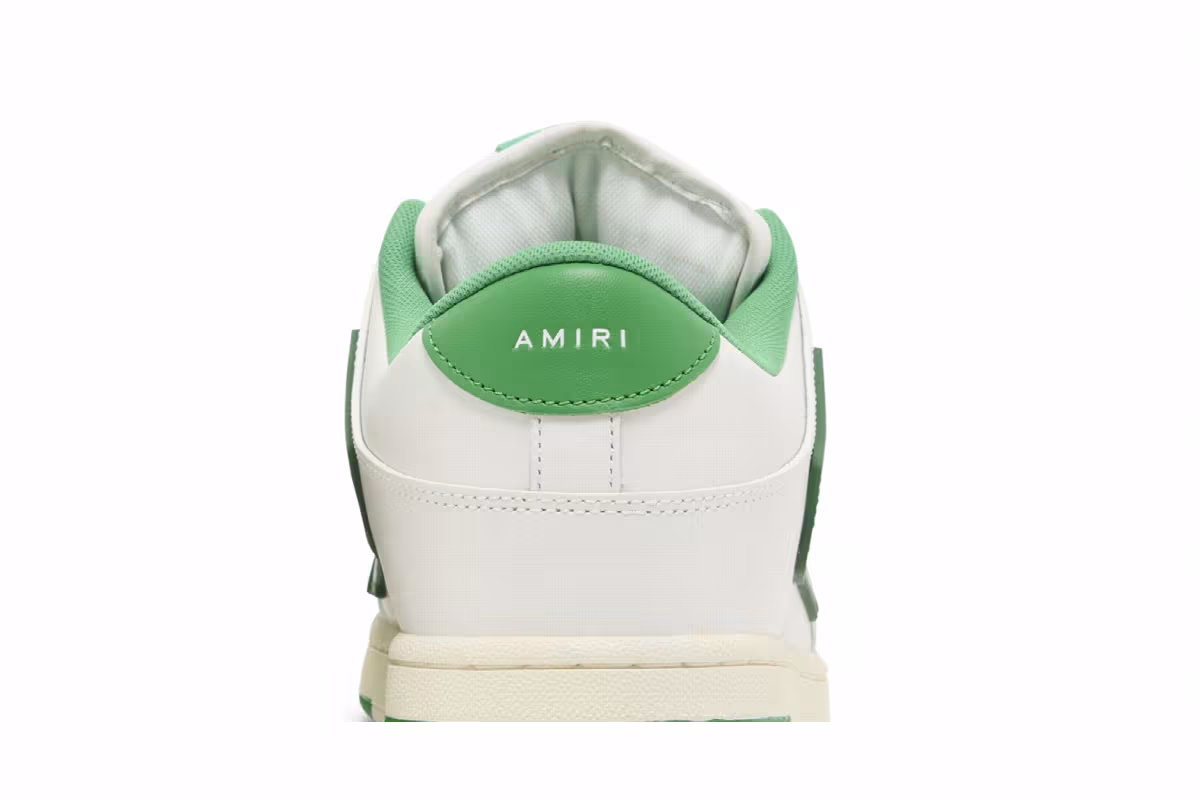 Amiri Skel Top Low White Green, view 8
