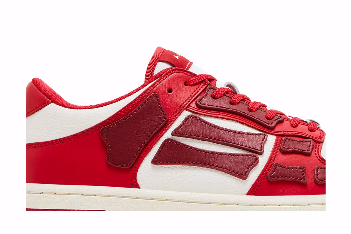 Amiri Skel Top Low Red White, view 3