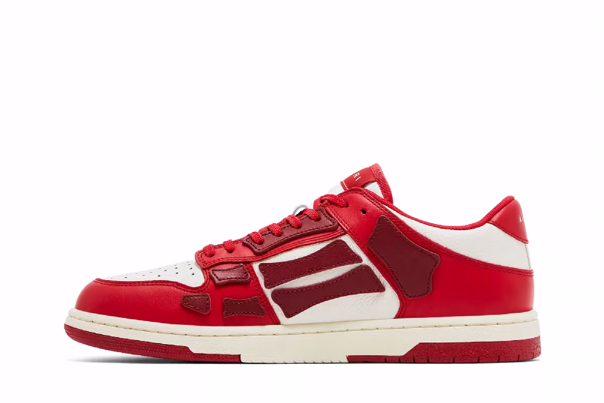 Amiri Skel Top Low Red White, view 4