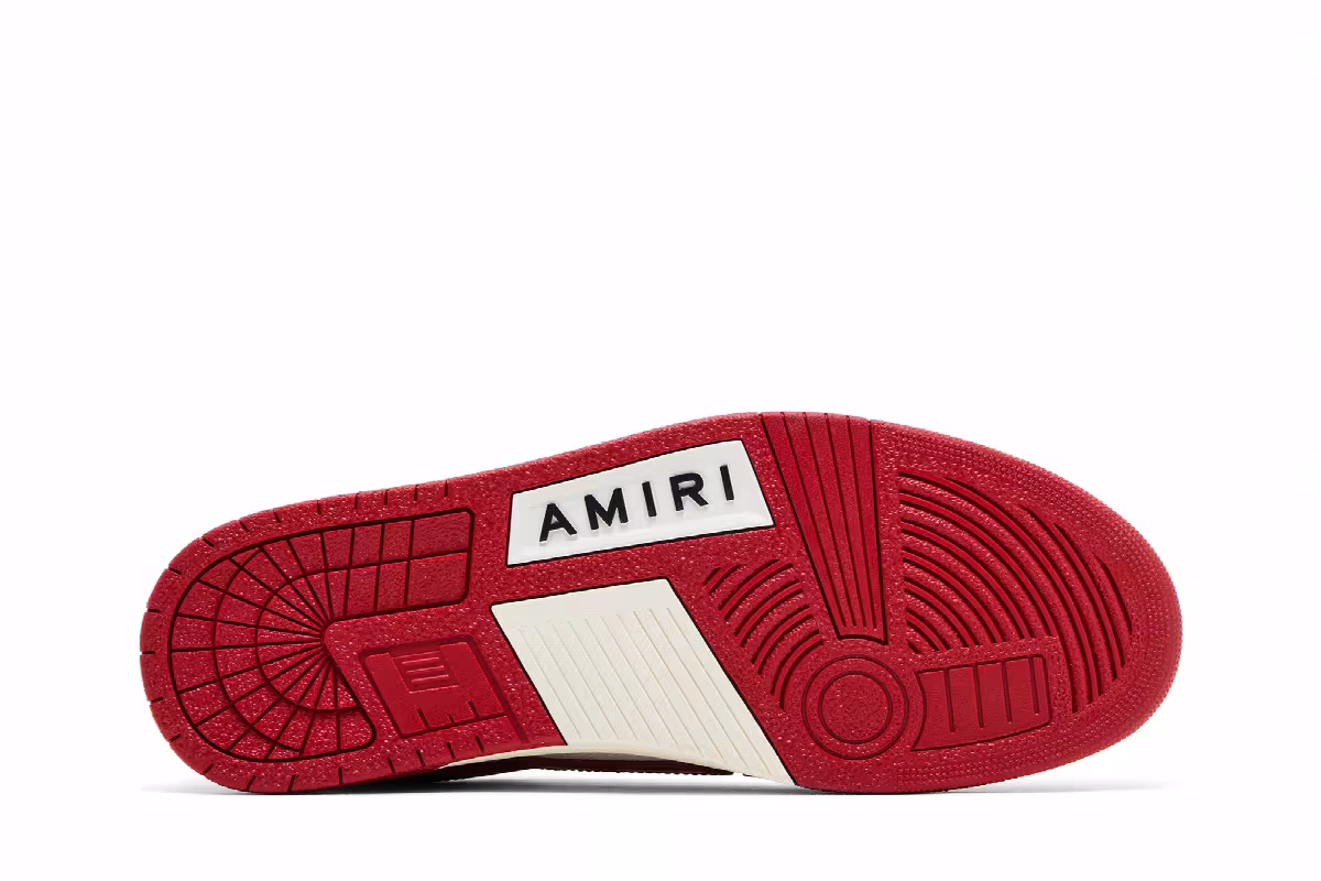 Amiri Skel Top Low Red White, view 5