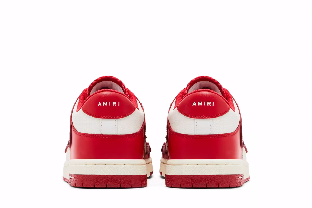 Amiri Skel Top Low Red White, view 7