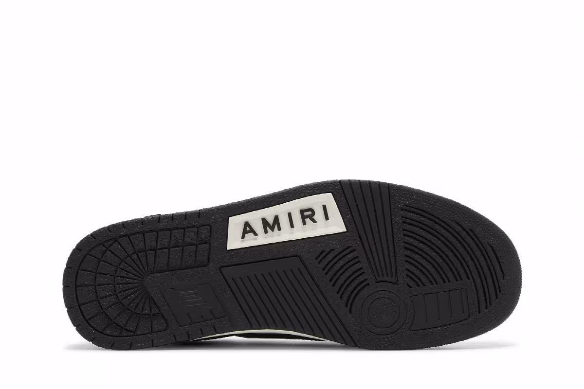 Amiri Skel Top Low White Black, view 5