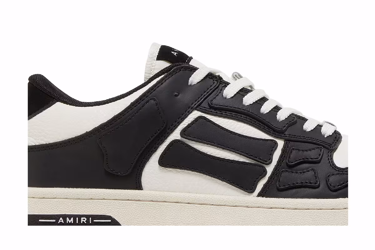 Amiri Skel Top Low Black White, view 3