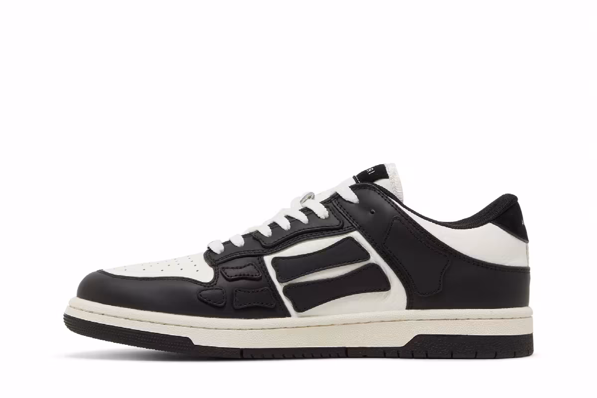 Amiri Skel Top Low Black White, view 4