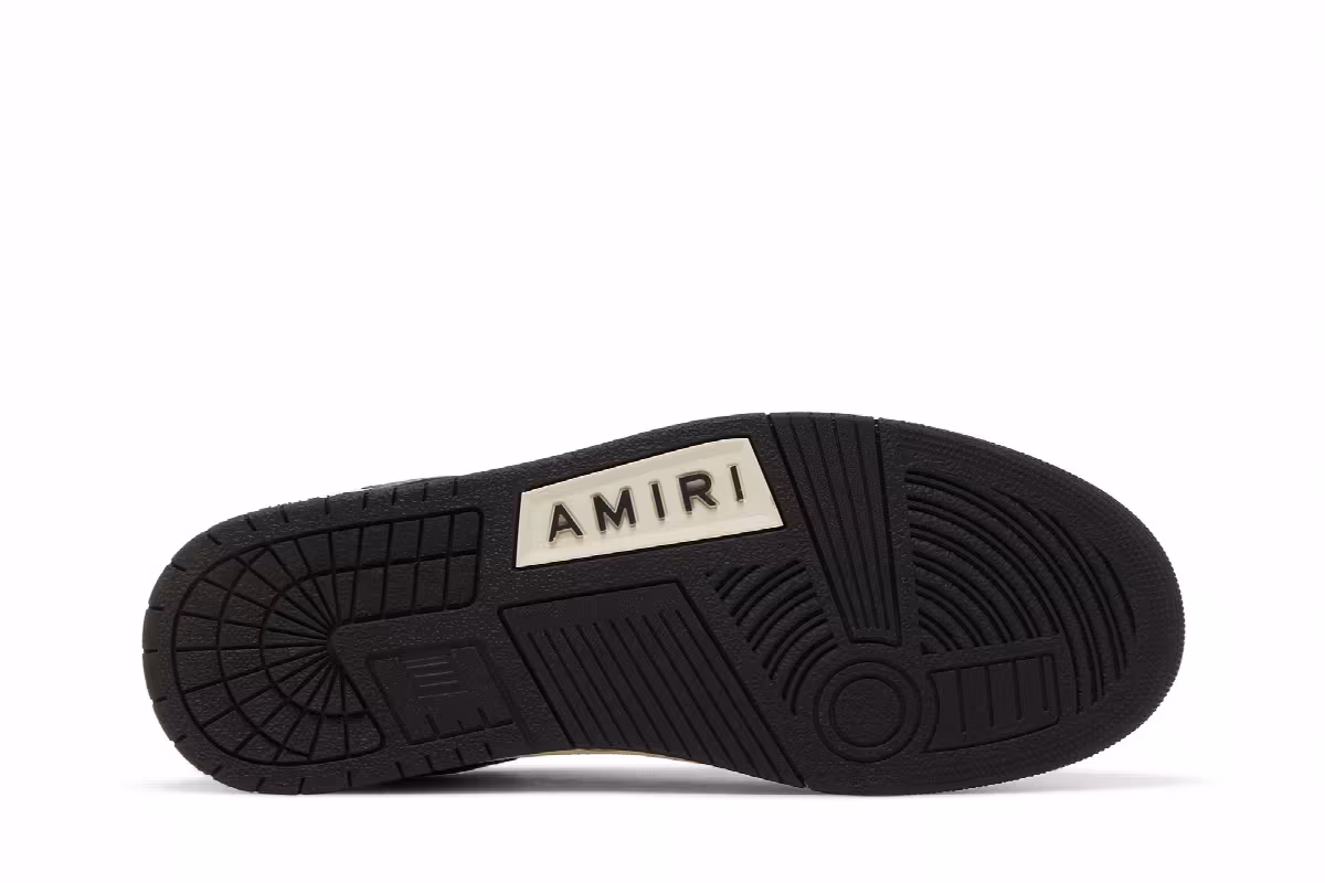 Amiri Skel Top Low Black White, view 5
