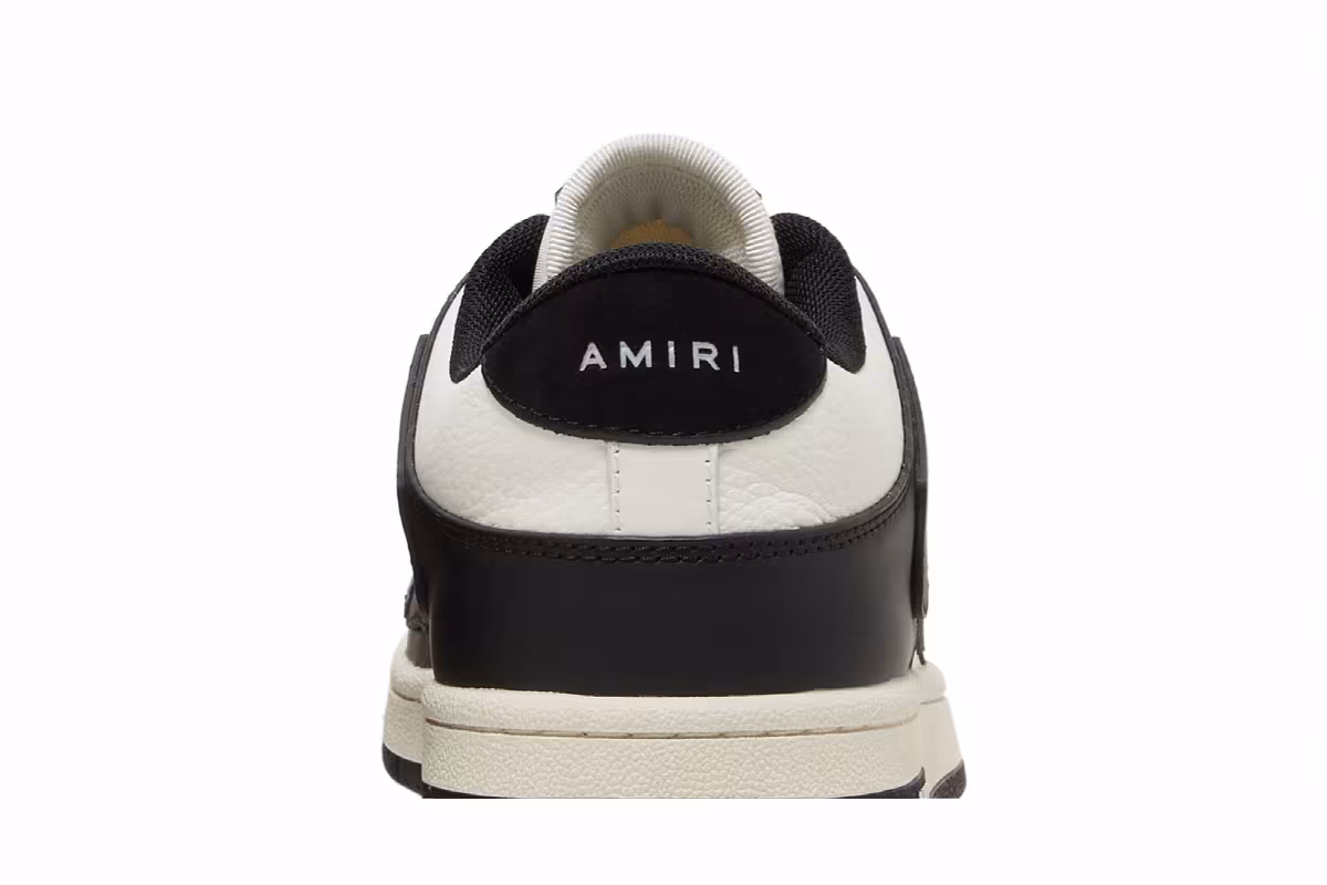 Amiri Skel Top Low Black White, view 8