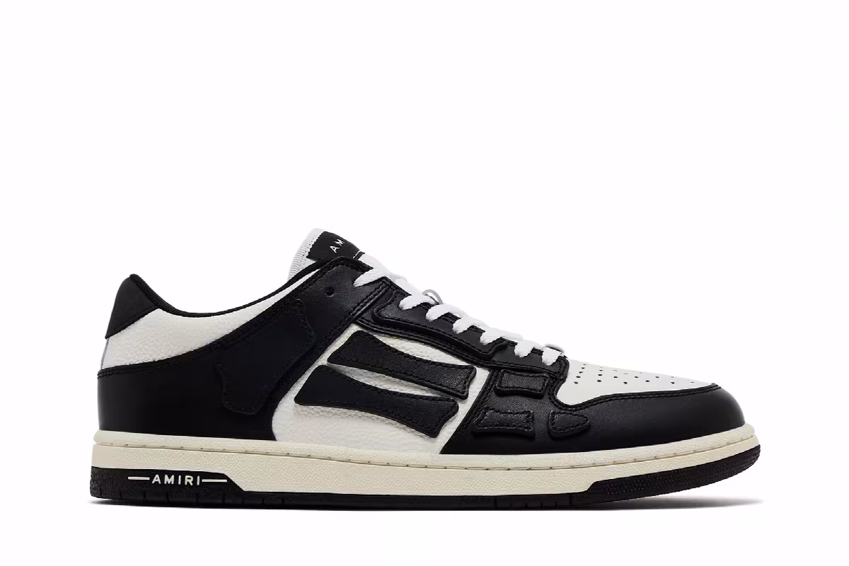 Amiri Skel Top Low Black White 2024, view 2